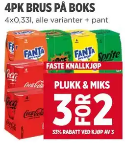 Meny 4PK BRUS PÅ BOKS tilbud