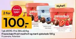 Gigaboks Frosne bær/frukt med hvit og mørk sjokolade tilbud