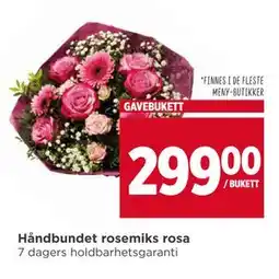 Meny Håndbundet rosemiks rosa tilbud
