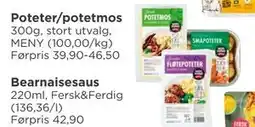 Meny Poteter/potetmos tilbud