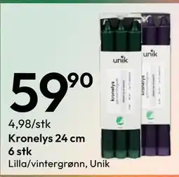 Gigaboks Kronelys 24 cm 6 stk tilbud