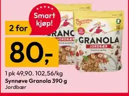 Gigaboks Synnøve Granola 390 g tilbud