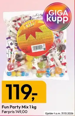 Gigaboks Fun Party Mix 1 kg tilbud