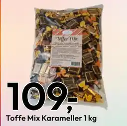 Gigaboks Toffe Mix Karameller 1 kg tilbud