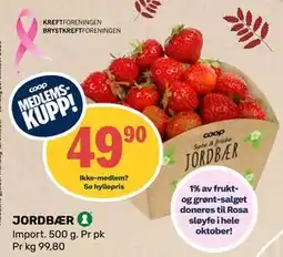Coop Marked JORDBÆR, Medlemspris tilbud