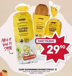 Matkroken COOP SUPERBRØD/SKÅRET/FRYST tilbud
