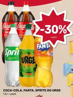Coop Marked COCA-COLA, FANTA, SPRITE OG URGE tilbud