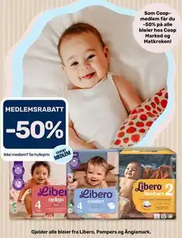 Coop Marked Som Coop-medlem får du -50% på alle bleier hos Coop Marked og Matkroken! tilbud