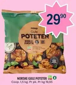 Coop Prix NORSKE GULE POTETER tilbud