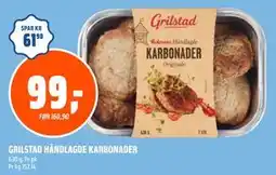 Coop Obs GRILSTAD HÅNDLAGDE KARBONADER tilbud