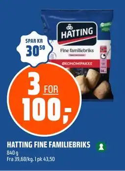 Coop Obs HATTING FINE FAMILIEBRIKS tilbud