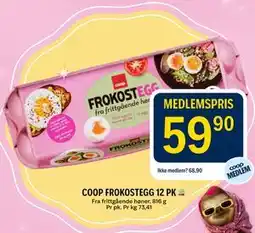 Coop Prix COOP FROKOSTEGG 12 PK tilbud