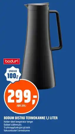 Coop Obs BODUM BISTRO TERMOKANNE 1,1 LITER tilbud