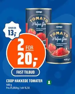 Coop Obs COOP HAKKEDE TOMATER tilbud