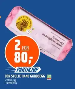 Coop Obs DEN STOLTE HANE GÅRDSEGG tilbud