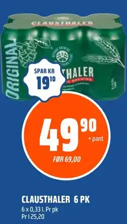 Coop Obs CLAUSTHALER 6 PK tilbud