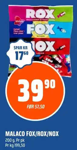 Coop Obs MALACO FOX/ROX/NOX tilbud