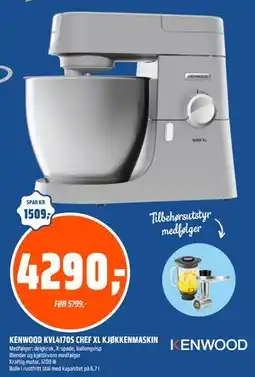 Coop Obs KENWOOD KVL4170S CHEF XL KJØKKENMASKIN tilbud