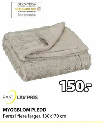 JYSK Myggblom pledd tilbud