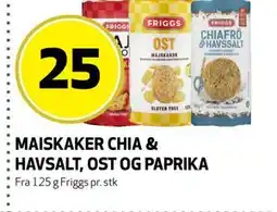 Bunnpris MAISKAKER CHIA & HAVSALT, OST OG PAPRIKA tilbud