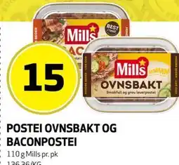 Bunnpris POSTEI OVNSBAKT OG BACONPOSTEI tilbud