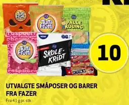 Bunnpris UTVALGTE SMÅPOSER OG BARER FRA FAZER tilbud