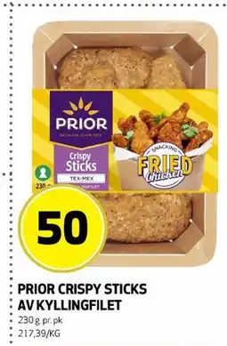 Bunnpris PRIOR CRISPY STICKS AV KYLLINGFILET tilbud