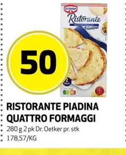 Bunnpris RISTORANTE PIADINA QUATTRO FORMAGGI tilbud