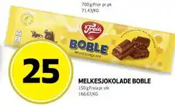 Bunnpris MELKESJOKOLADE BOBLE tilbud