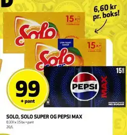 Bunnpris SOLO, SOLO SUPER OG PEPSI MAX tilbud
