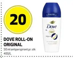 Bunnpris DOVE ROLL-ON ORIGINAL tilbud