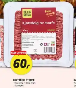 Bunnpris KJØTTDEIG STORFE tilbud