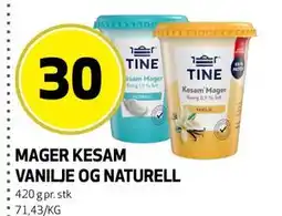 Bunnpris MAGER KESAM VANILJE OG NATURELL tilbud