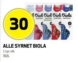 Bunnpris ALLE SYRNET BIOLA tilbud