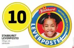 Bunnpris STABBURET LEVERPOSTEI tilbud