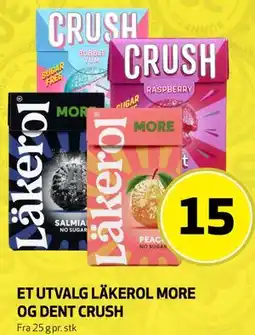 Bunnpris ET UTVALG LÄKEROL MORE OG DENT CRUSH tilbud