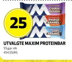 Bunnpris UTVALGTE MAXIM PROTEINBAR tilbud