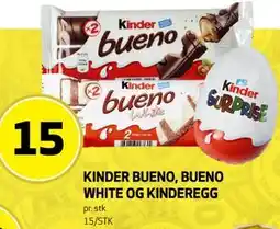Bunnpris KINDER BUENO, BUENO WHITE OG KINDEREGG tilbud