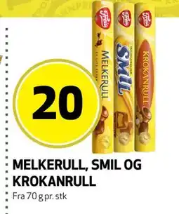 Bunnpris MELKERULL, SMIL OG KROKANRULL tilbud