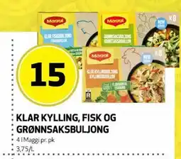 Bunnpris KLAR KYLLING, FISK OG GRØNNSAKSBULJONG tilbud