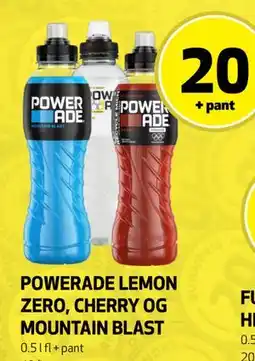 Bunnpris POWERADE LEMON ZERO, CHERRY OG MOUNTAIN BLAST tilbud