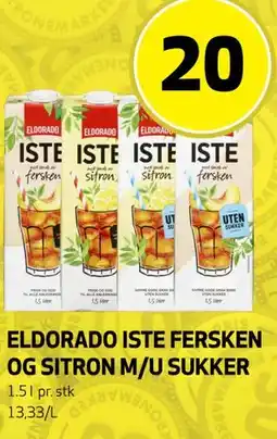 Bunnpris ELDORADO ISTE FERSKEN OG SITRON M/U SUKKER tilbud