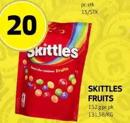 Bunnpris SKITTLES FRUITS tilbud