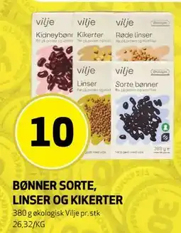 Bunnpris BØNNER SORTE, LINSER OG KIKERTER tilbud
