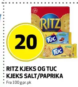 Bunnpris RITZ KJEKS OG TUC KJEKS SALT/PAPRIKA tilbud