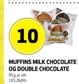 Bunnpris MUFFINS MILK CHOCOLATE OG DOUBLE CHOCOLATE tilbud