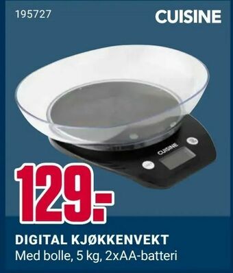 Europris Digital kjøkkenvekt tilbud