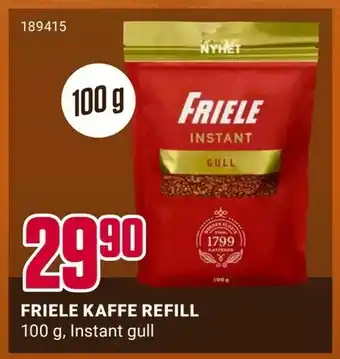 Europris Friele kaffe refill tilbud