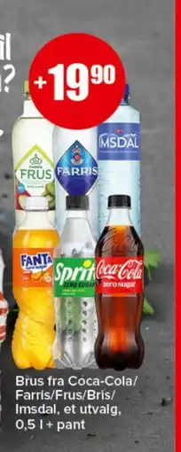 Spar Brus fra Coca-Cola/ Farris/Frus/Bris/ Imsdal tilbud