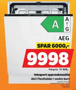 POWER Aeg integrert oppvaskmaskin tilbud